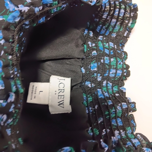 J. CREW FACTORY  Long Sleeve Floral Mockneck Top. Ladies size L - Picture 9 of 10